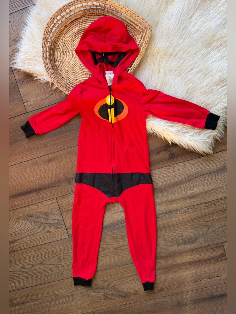 Disney Pixar The Incredibles Footless Sleeper Pajamas Costume Size 5t